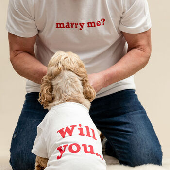 'The Proposal' Matching Owner Dog T Shirt Set, 2 of 4