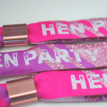 Hen Party Rose Gold Festival Wristbands, 9 of 9