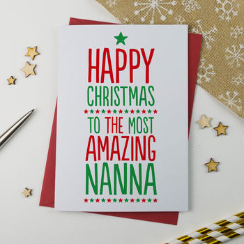 Amazing Gran Nan Nanny Nanna Granny Christmas Card, 5 of 6