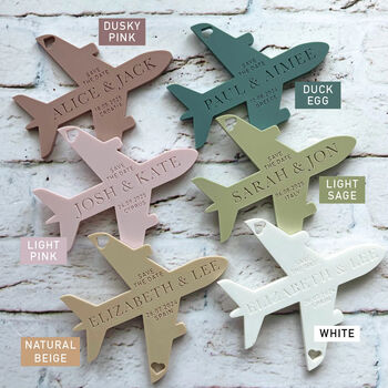 Acrylic Plane Magnet Save The Dates, 4 of 7