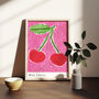 Mon Chéri Food Art Print Cherries Kitchen Fruit Poster, thumbnail 4 of 11