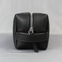Black Leather Cosmetics Bag With Gunmetal Zip, thumbnail 6 of 8