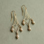 Freshwater Pearl Gold Chandelier Earrings, thumbnail 2 of 5