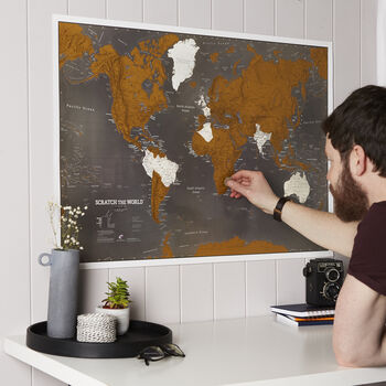 Scratch The World® Map Print With Coin, 2 of 12