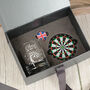 Darts Bullseye Whiskey Glass With Flights And Coaster Gift Set, thumbnail 1 of 7