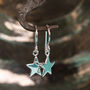 Sterling Silver Star Drop Earrings, thumbnail 1 of 2