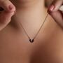 Custom Metal Birthstone Teardrop Necklace, thumbnail 5 of 11