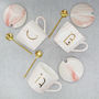 Alphabet Ceramic Marble Mugs Pink Finish, thumbnail 1 of 12