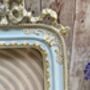 Distressed Blue And Gold Freestanding Photo Picture Frame – 6x4' Portrait 10x15cm, thumbnail 2 of 5