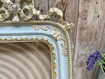 Distressed Blue And Gold Freestanding Photo Picture Frame – 6x4' Portrait 10x15cm, 2 of 5