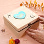 Personalised Map Heart Wedding Anniversary Keepsake Box, thumbnail 1 of 7