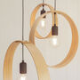 Customisable Four Pendant Wooden Cluster Light, thumbnail 3 of 9