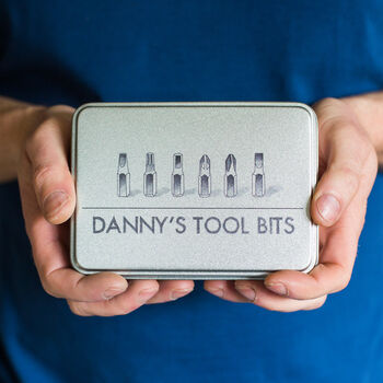 Personalised Tool Bits Storage Tin, 4 of 5