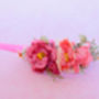 Meadow Peony And Rose Floral Flower Dog Collar, thumbnail 4 of 5