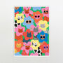 Cats In Flowers Print, thumbnail 1 of 2