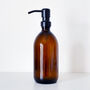 Refillable Amber Bottle With Black Metal Pump, thumbnail 5 of 6