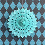 Turquoise Paper Fan Decoration, thumbnail 1 of 4