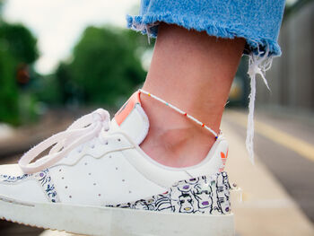 White Colourful Beaded Anklet, 3 of 7