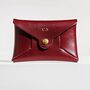 Personalised Burgundy Leather Card + Coin Purse, thumbnail 4 of 5