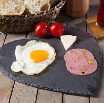 Heart Shaped Solid Slate Cheese Board / Placements, 2 of 5