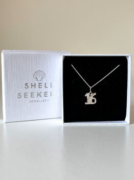 Sterling Silver 16th Birthday Pendant Necklace, 8 of 12