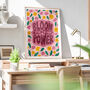 Bloom In Your Power | Motivational Floral Art Print | Wall Art For Women | Self Love And Empowerment Poster, thumbnail 4 of 6
