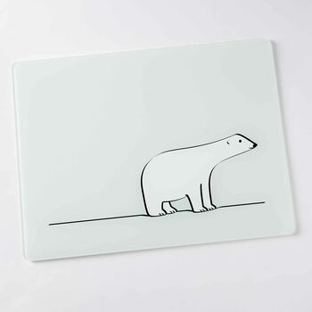 Polar Bear Glass Worktop Saver, 2 of 3