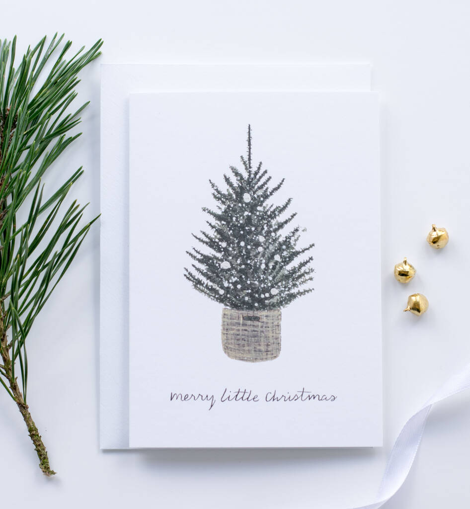 Simple Scandi Christmas Tree Christmas Card By The Hidden Pearl Studio
