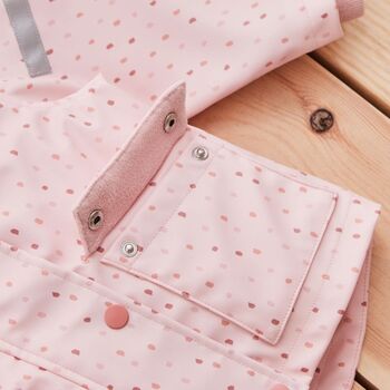 Personalised Pink Spot Print Raincoat, 5 of 6
