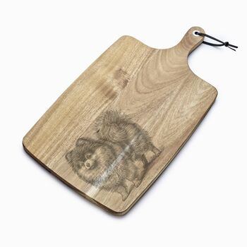 Personalised Pomeranian Engraved Acacia Serving Board, 11 of 11
