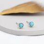 Sterling Silver 4mm Amazonite Stud Earrings, thumbnail 5 of 12