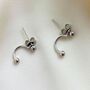 Sterling Silver Ball Ear Jacket Stud Earrings, thumbnail 3 of 5