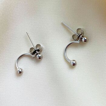 Sterling Silver Ball Ear Jacket Stud Earrings, 3 of 5