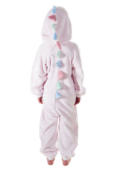 Cutie Saurus Dinosaur Super Soft Pink Onesie With Coloured Spikes, 3 of 5