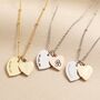 Personalised Stainless Steel Double Heart Charm Necklace, thumbnail 1 of 8