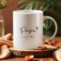 Personalised Script Dad Mug – Minimalist Father’s Day Gift With Heart Detail, thumbnail 7 of 9