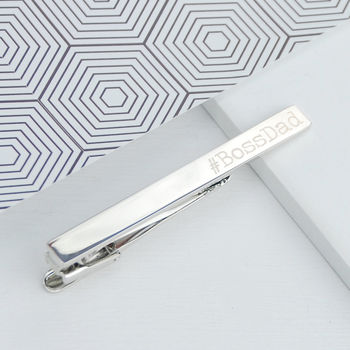 Personalised #Boss Dad Tie Clip, 6 of 9