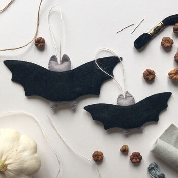 Sew Your Own Bertie And Baby Felt Bats Decoration Kit, 7 of 9