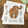 Birthday Card With Wooden Cat Knitting Needle Gauge, thumbnail 4 of 7