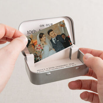 Special Anniversary Mini Photo Card Keepsake Tin, 3 of 4