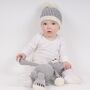 Pom Pom Hat Baby Easy Knitting Kit, thumbnail 4 of 8