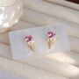 Monaco D’or Ivory Gold Centi Ice Cream Mini Drop Gift Earrings, thumbnail 4 of 4