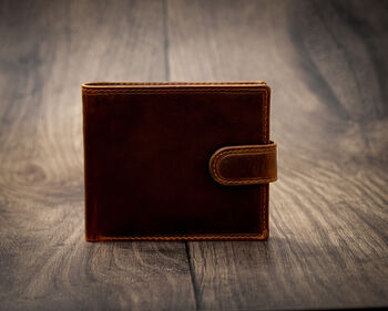 Personalised Luxury Brown Men's Leather Wallet Rfid, 2 of 7