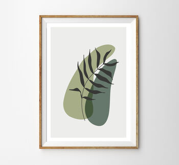 Set Of Three Contemporary Art Silhouette Leaf Prints, 5 of 5