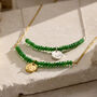 Personalised Green Semi Precious Beaded Necklace, thumbnail 1 of 8