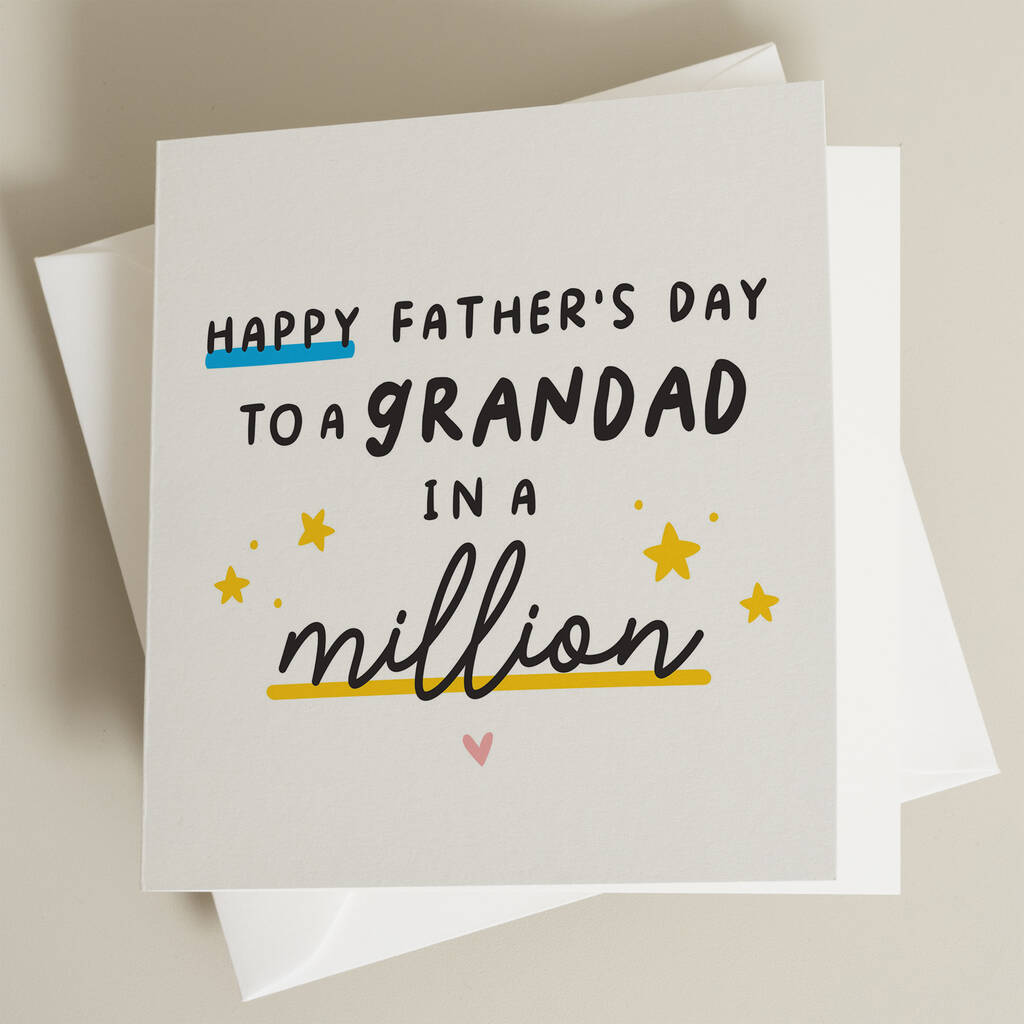 One In A Million Grandad Fathers Day Card By Paper Scene