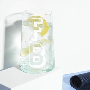 Personalised Clear 100% Recycled Glass Tumbler, 2 of 4