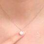 Sterling Silver Delicate Genuine Freshwater Pearl Pendant Necklace, thumbnail 5 of 11