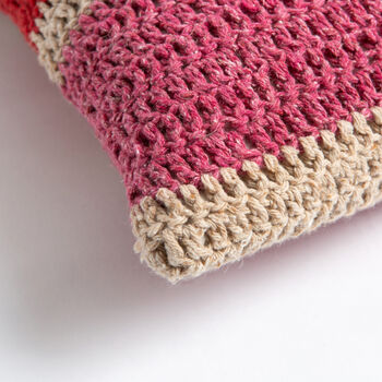 Rainbow Stripe Cushion Crochet Kit, 8 of 12