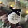 Personalised First Christmas Engaged Bauble Tree Decoration, thumbnail 1 of 5